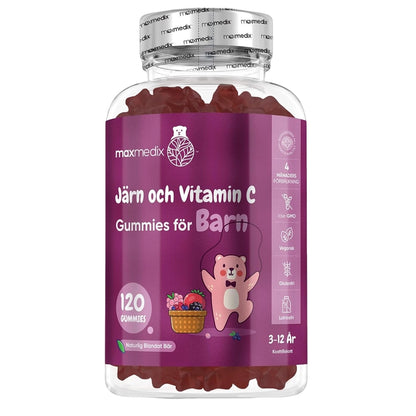Järn och Vitamin C Gummies för barn