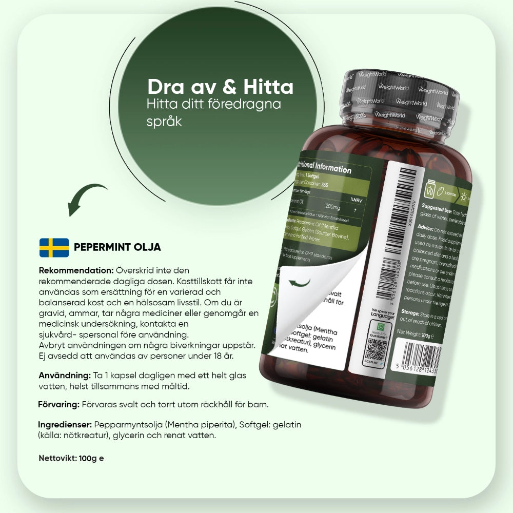 Pepparmyntsolja Kapslar