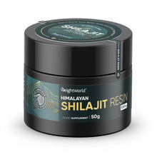 Shilajitharts-burk svart med WeightWorld-etikett, Himalaya Shilajit Resin 50 g
