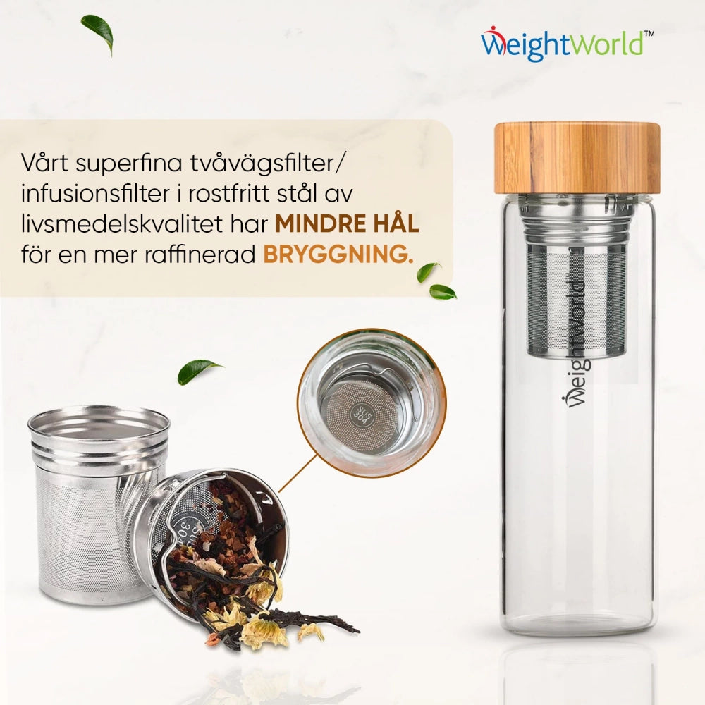 Bilden visar det smarta 2 silning system som används för WeightWorlds termosflaska