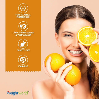 Naturliga Vitamin C tabletter som är lätta att ta för en hälsoboost