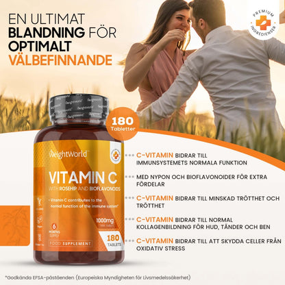 Vitamin C tabletter för hälsan och immunförsvaret