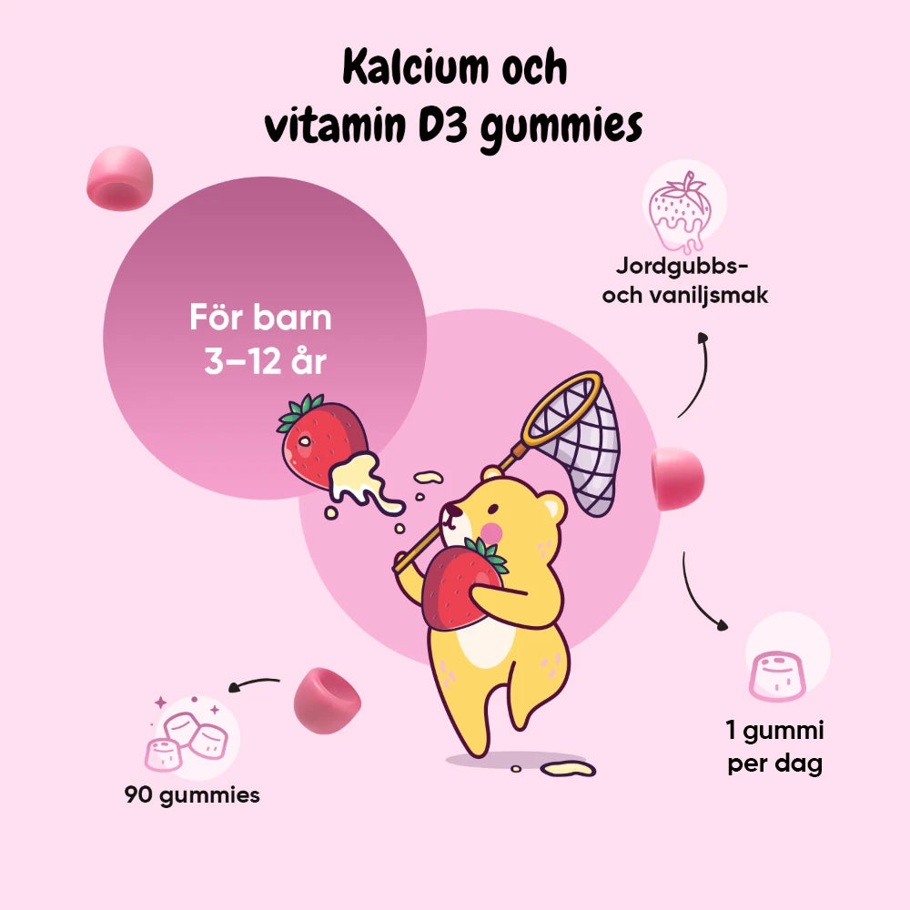 Kalcium och Vitamin D3 Gummies