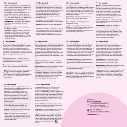 Instruktioner per land för myo-inositol 4000 mg på informationsblad.