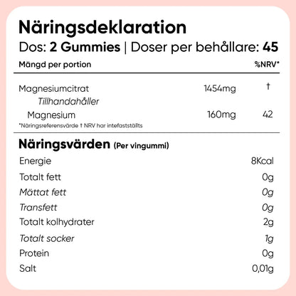 Magnesiumcitrat Gummies 160 mg