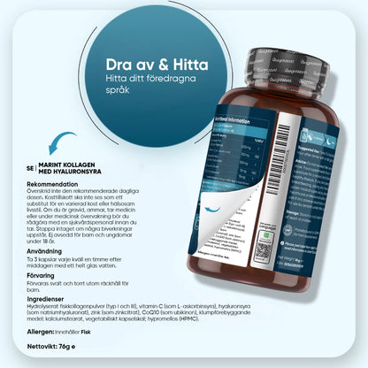 Marint Kollagen med Hyaluronsyra