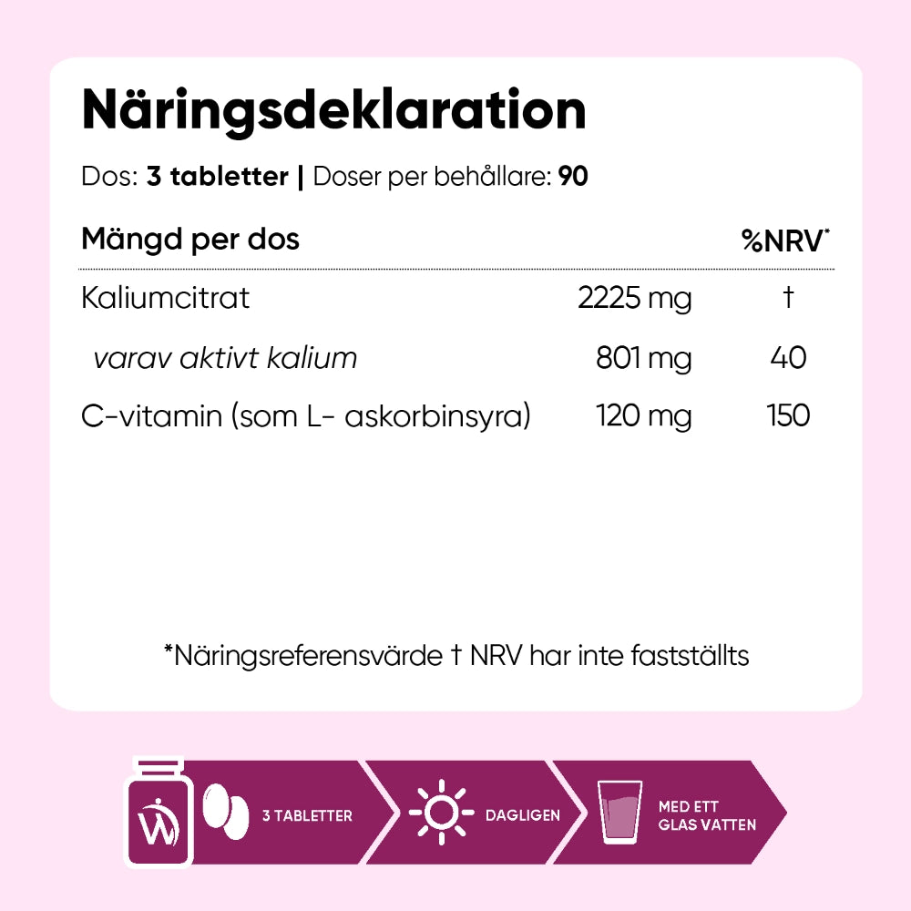 Kalium + C-vitamin 2225 mg