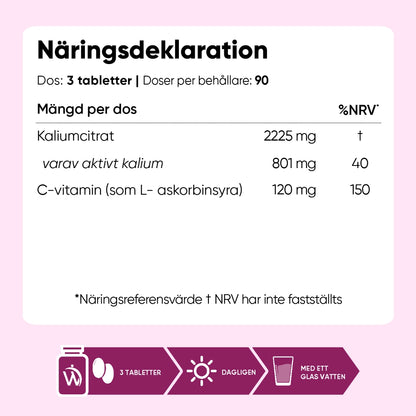 Kalium + C-vitamin 2225 mg