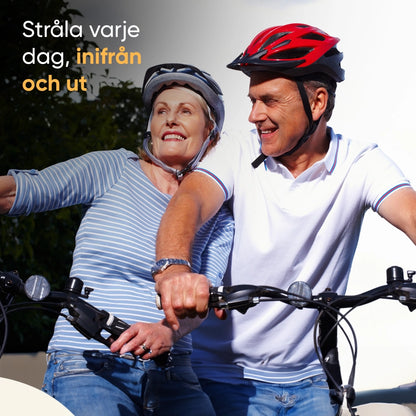 WeightWorld gurkmeja med ingefära och svartpeppar, marknadsbild med cyklande personer