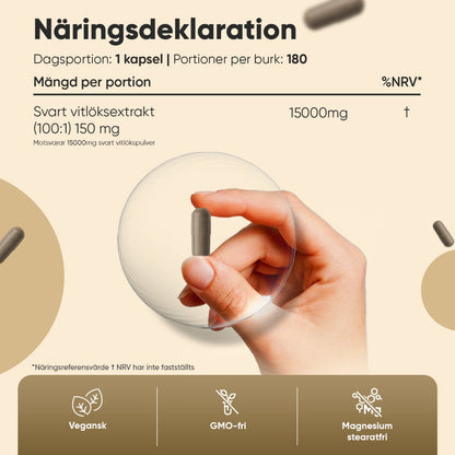 Svart vitlök 15000 mg