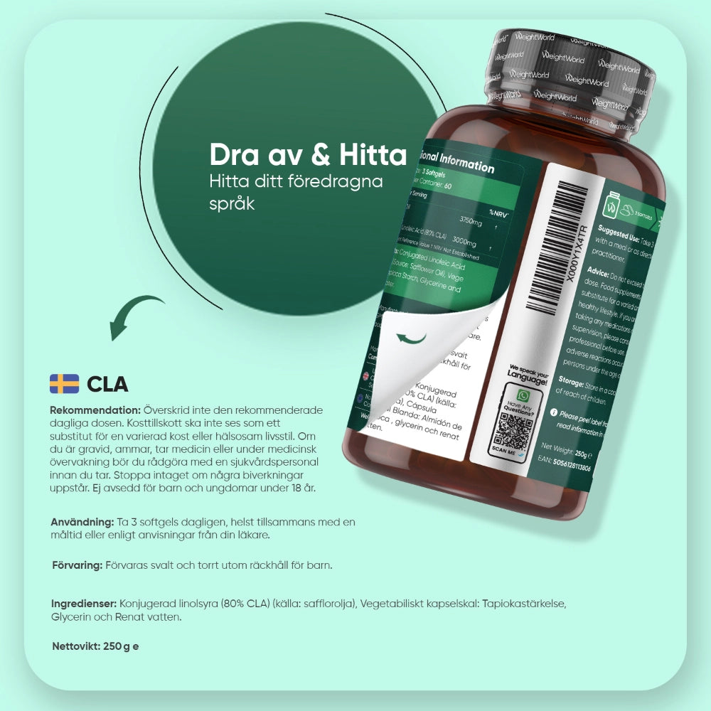 Konjugerad Linolsyra (CLA) 3000 mg