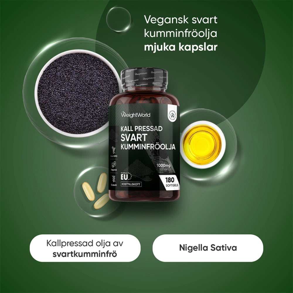 Kallpressad Svartkumminolja kapslar