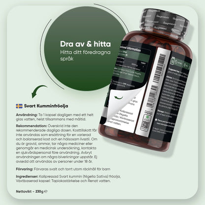 Kallpressad Svartkumminolja kapslar