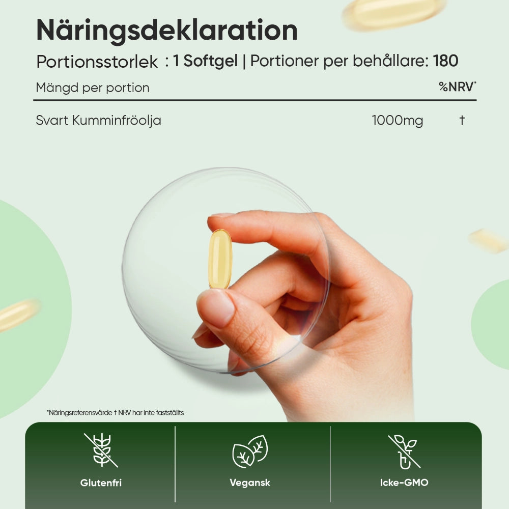 Kallpressad Svartkumminolja kapslar