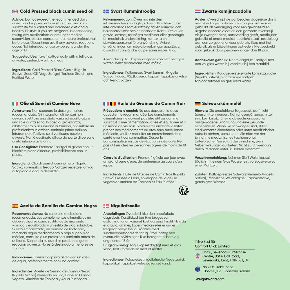 Kallpressad Svartkumminolja kapslar